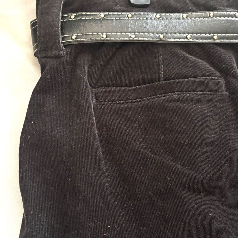 Riders Copper Corduroy Midi Skirt Sz 13 (Jrs Black Belted Western Rodeo Cowgirl - Picture 6 of 9